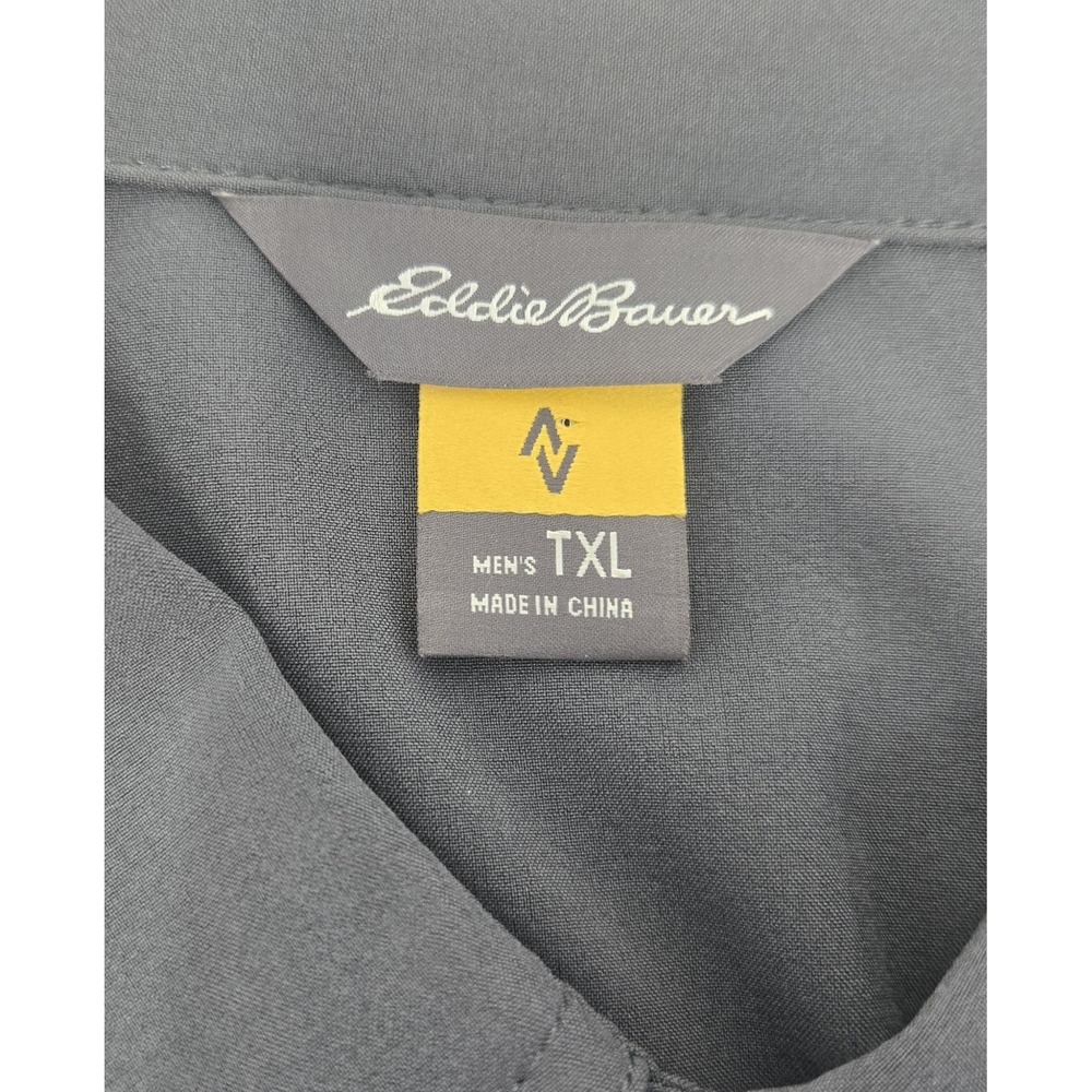 Eddie Bauer Shirt Men's TXL Travex Gray Long Sleeve Button Up Outdoor Hiking - Picture 6 of 9